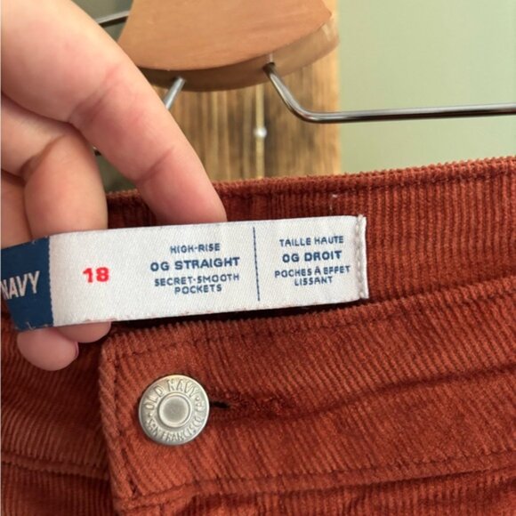 13.) Old Navy / OG Straight / Burnt Orange /  Corduroy Pants - Picture 3 of 6